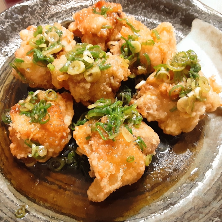 鶏もも肉とカットネギで!簡単☆油淋鶏